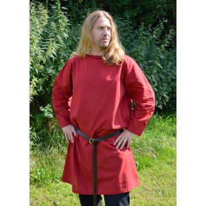 Medieval long sleeve tunic, red