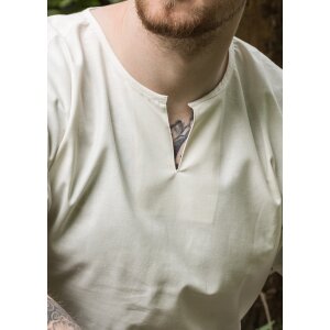 Medieval tunic Sigmund, short sleeve, nature