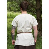 Medieval tunic Sigmund, short sleeve, nature