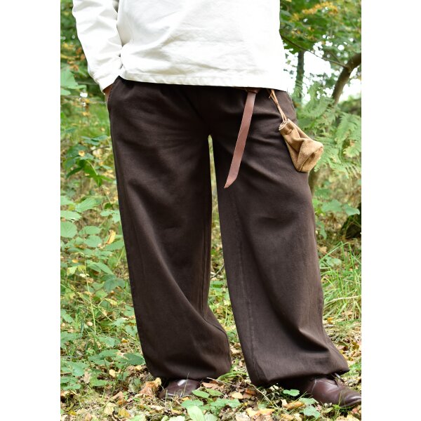 wide cut medieval pants Hermann, brown