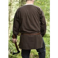 Medieval tunic Gunther, long sleeve, brown