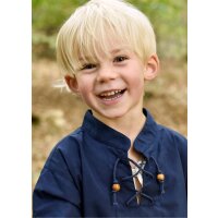 Children medieval shirt Colin, with lacing, blue