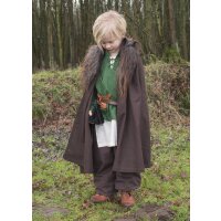 Children medieval shirt Colin, with lacing, green
