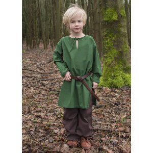 Long sleeve medieval tunic / bodice Arn for children, green