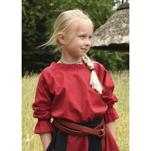 Kinder Mittelalter-Langarmbluse Helena, rot