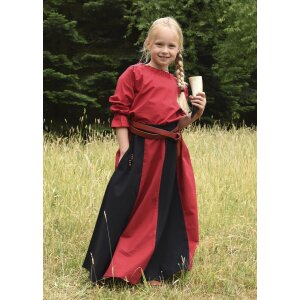 Children medieval long sleeve blouse Helena, red