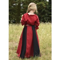 Children medieval long sleeve blouse Helena, red