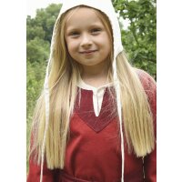 Childrens Viking dress Solveig, long sleeve, red / wine red