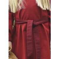 Childrens Viking dress Solveig, long sleeve, red / wine red