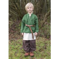 Wide medieval childrens trousers Thore, brown