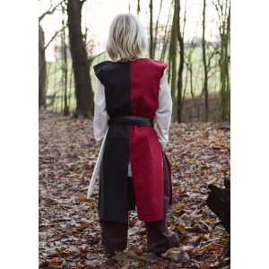 Medieval childrens tunic Lucas for children, Mi-Parti, red / black