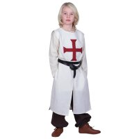 Childrens tabard Alexander, Templar, natural / red