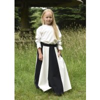 Childrens medieval skirt Lucia, wide flared, black / nature