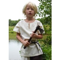 Short sleeve medieval tunic / bodice shirt Linus for children, nature
