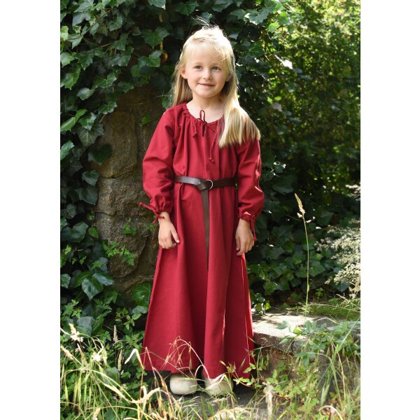 Children medieval dress, petticoat Ana, red