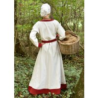 Viking dress Jona, natural/wine red