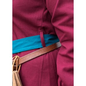 Viking dress Jona, burgundy/petrol