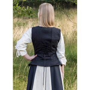 Medieval corsage / bodice vest Tilda, black