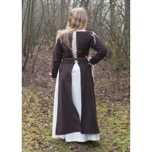 Medieval overdress Marit with lacing, brown