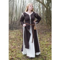 Medieval overdress Marit with lacing, brown