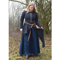 Medieval overdress Marit with lacing, dark blue