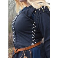 Medieval overdress Marit with lacing, dark blue