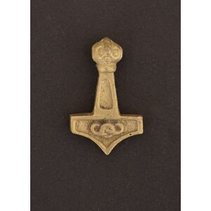 Thorshammer with mystic knot, brass