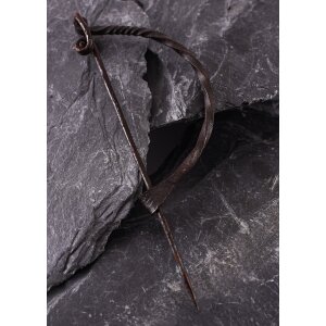Bow brooch, steel, hand forged