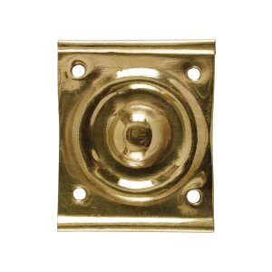 Perforated brass Roman belt fitting, rectangular