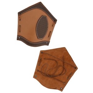 Leather bracers brown, pair