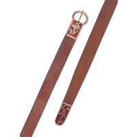 Medieval long belt with griffin and lion motif