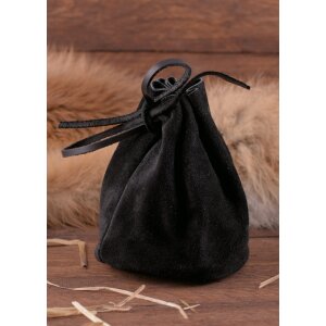 Medieval leather bag black