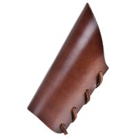 Short combat cuff brown with leather strap