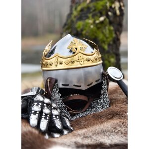 Helmet with crown and brunette, Robert Bruce, 1.6 mm steel