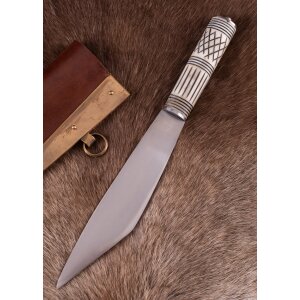Viking Skramasax, Sax knife with bone handle, incl. scabbard