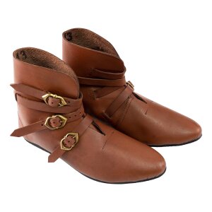 Medieval half boots brown with rubber sole, Curt