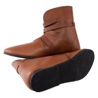 Medieval half boots brown with rubber sole, Curt