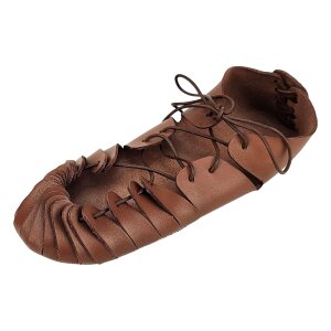Medieval waistband shoes brown with rubber sole 32/33