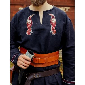 Viking tunic "Hugin & Munin" black