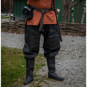 Viking rush trousers linen "Wodan" black