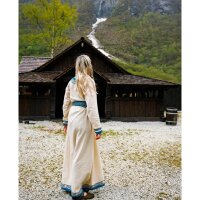 Viking dress "Lagertha" nature/blue S