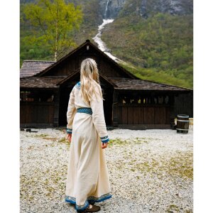 Viking dress "Lagertha" nature/blue L