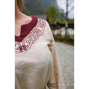 Viking dress "Lagertha" Nature/Red