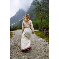 Viking dress "Lagertha" Nature/Red XS