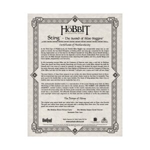 Details The Hobbit - Sting, the sword of Bilbo Baggins