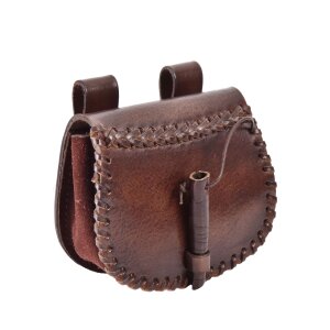 Small belt bag brown, made of leather