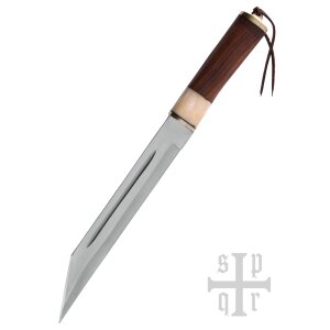 Skramasax, Sax with wood/bone handle and leather sheath
