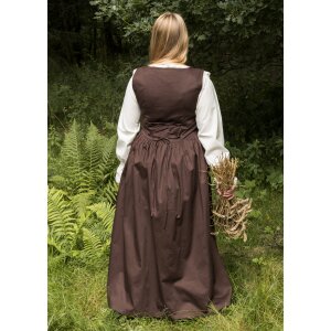 Medieval strap dress / overdress brown "Lene"