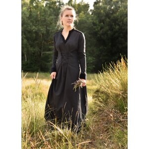 Robe médiévale noire avec détails en...