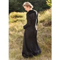 Medieval dress black with velvet details "Meira"